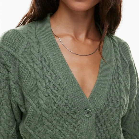 Sunday Best Cooper Cardigan in Sagebrush Green - Picture 2 of 11
